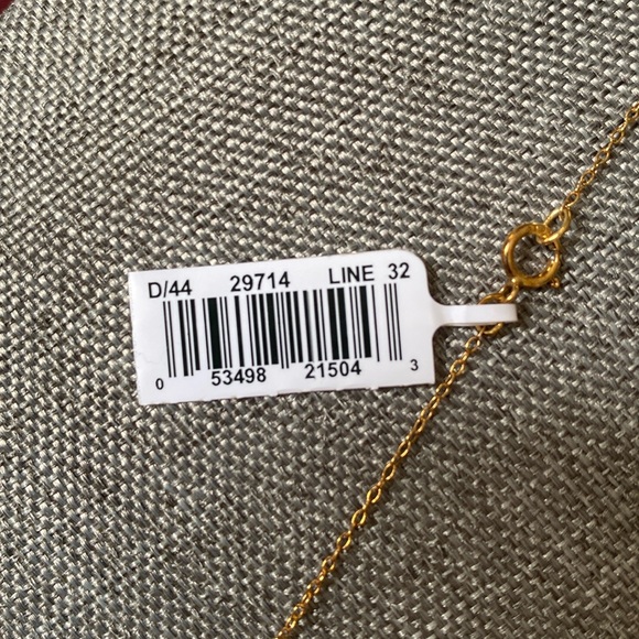 Genuine diamond heart necklace in 925 with gold plating. C1 925. 18 inch chain - Picture 4 of 6